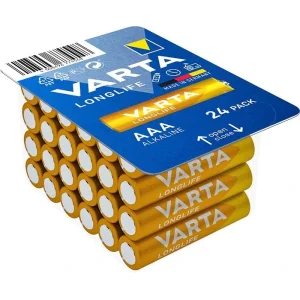 Батарейка VARTA LONGLIFE AAA BLI 24 ALKALINE, 04103301124