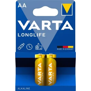 Батарейка VARTA LONGLIFE AA BLI 2 ALKALINE, 04106101412