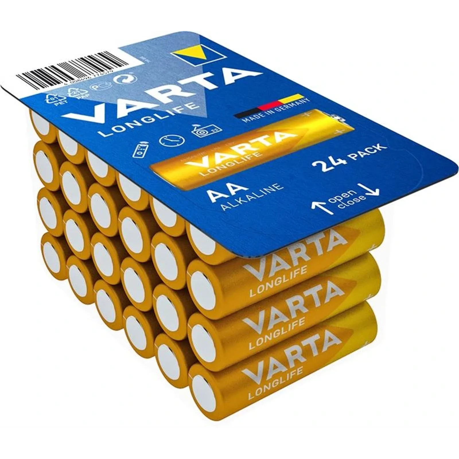 Батарейка VARTA LONGLIFE AA BLI 24 ALKALINE, 04106301124