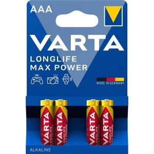 Батарейка VARTA LONGLIFE MAX POWER AAA BLI 4 ALKALINE, 04703101404