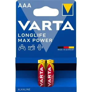 Батарейка VARTA LONGLIFE MAX POWER AAA BLI 2 ALKALINE, 04703101412