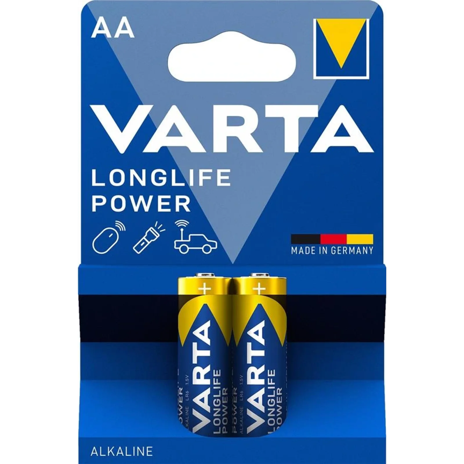 Батарейка VARTA LONGLIFE Power AA BLI 2 ALKALINE, 04906121412