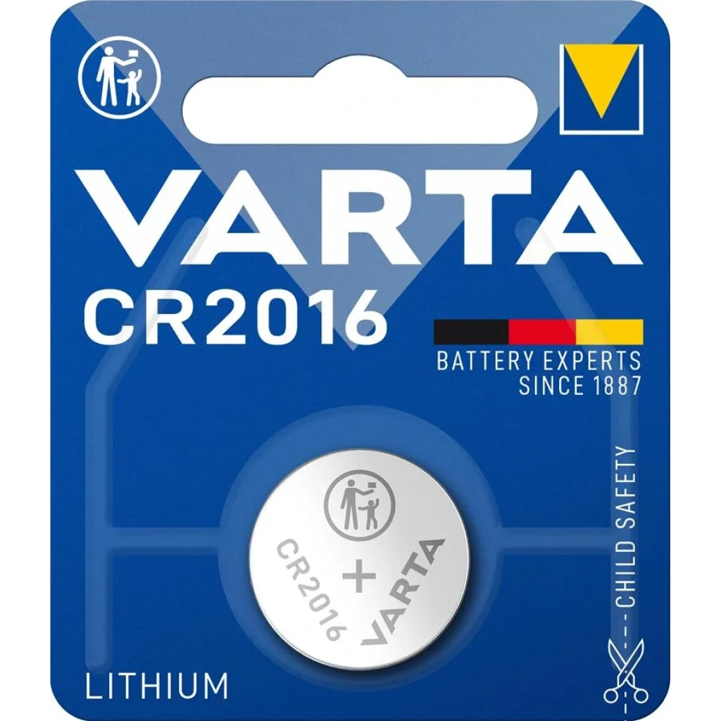 Батарейка VARTA CR 2016 BLI 1 LITHIUM, 06016101401