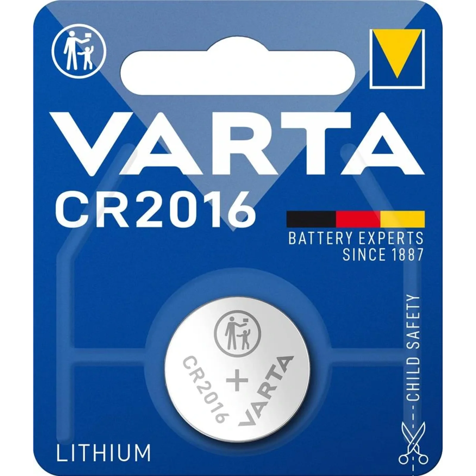 Батарейка VARTA CR 2016 BLI 1 LITHIUM, 06016101401