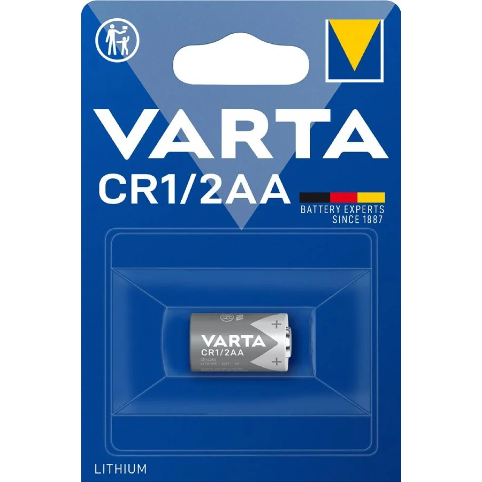 Батарейка VARTA CR 1/2AA BLI 1 LITHIUM, 06127101401