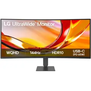 Монітор LG 34" 34U640B-B 2xHDMI, DP, USB-C, Audio, VA, 3440x1440, 144Hz, CURVED, sRGB 99%, FreeSync, HAS, HDR10 UA