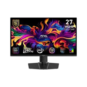 Монітор MSI 26.5" MAG 271QP QD-OLED X24 2xHDMI, DP, Audio, QD-OLED, 2560x1440, 240Hz, 0.03ms, DCI-P3 99%, AdaptiveSync, Pivot, HDR400 (9S6-3CD89T-033) UA