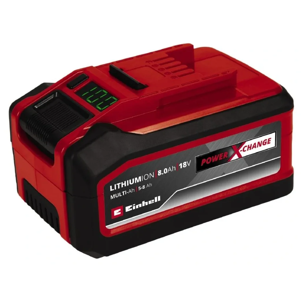Акумулятор Einhell 18V 5-8 Ah, PXC Plus, 18 В, 5-8 Ач, Multi-Ah (перемикач ємності), 1 кг, 4511600 UA