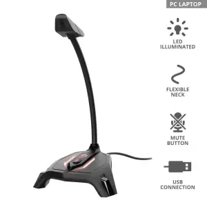 Мікрофон для ПК Trust GXT 215 Zabi LED-Illuminated USB Gaming Black, 23800_TRUST UA