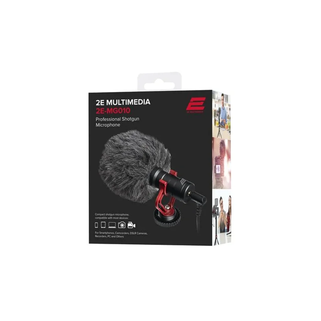 Микрофон пушка 2Е MG010 Shoutgun, 3.5mm, 2E-MG010 UA