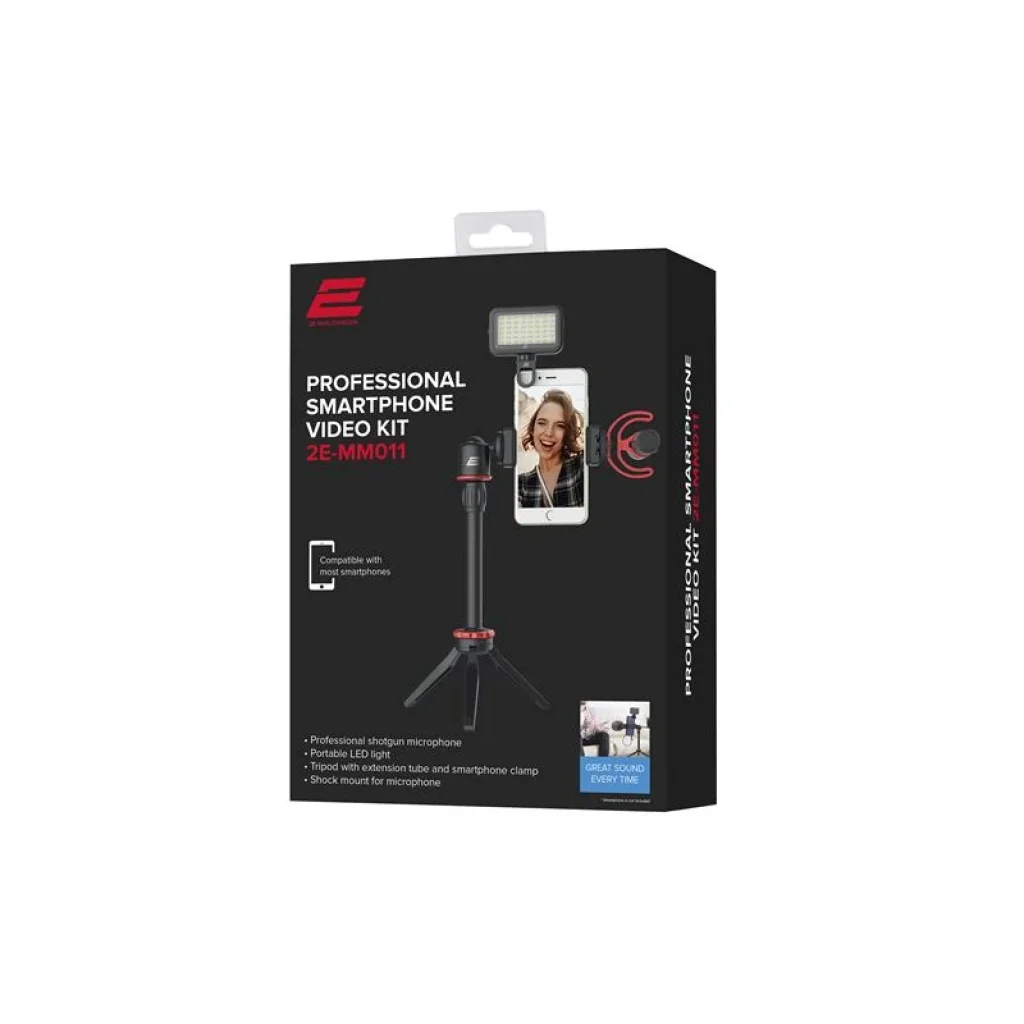 Микрофон с триподом для мобильных устройств Maono by 2Е MM011 Vlog KIT, 3.5mm, 2E-MM011 UA