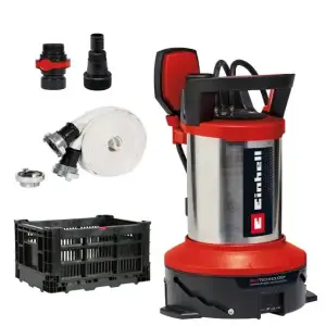 Насос дренажний Einhell Flutset GE-DP 7535 N LL ECO 750Вт, 18500л/год, вис. 9м, глиб. 7м, нержавіюча сталь, 5.7кг (4181515) UA