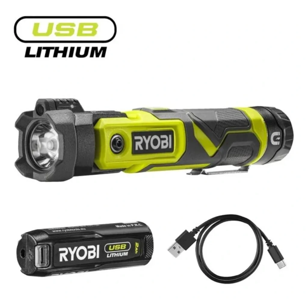 Ліхтар Ryobi RLP4-120G, 4В USB Lithium, акб 1х2Аг, поворотна голівка, магнит, 5133006131 UA