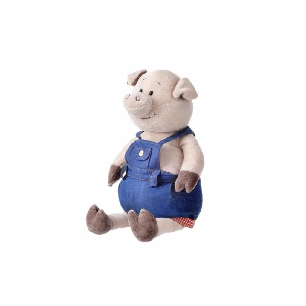 Мягкая игрушка Same Toy Свинка в джинсовом комбинезоне 45см THT711 UA