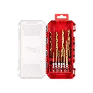 Набір свердел по металу Milwaukee RedHEX Shockwave HSS-TiN, 10шт, 3-10мм, кейс (4932493865) UA