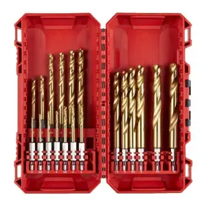 Набір свердел по металу Milwaukee RedHEX Shockwave HSS-TiN, 2-10мм, кейс, 19шт (4932499763) UA