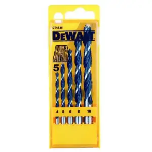 Набір свердел по дереву DeWALT Extreme Impact, 4-10мм, кейс, 5шт (DT4535) UA