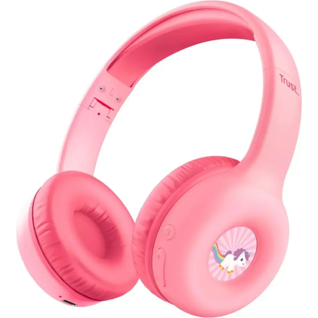 Навушники On-ear Trust Nouna Kids, Wireless, Mic, Рожевий, 25274_TRUST UA