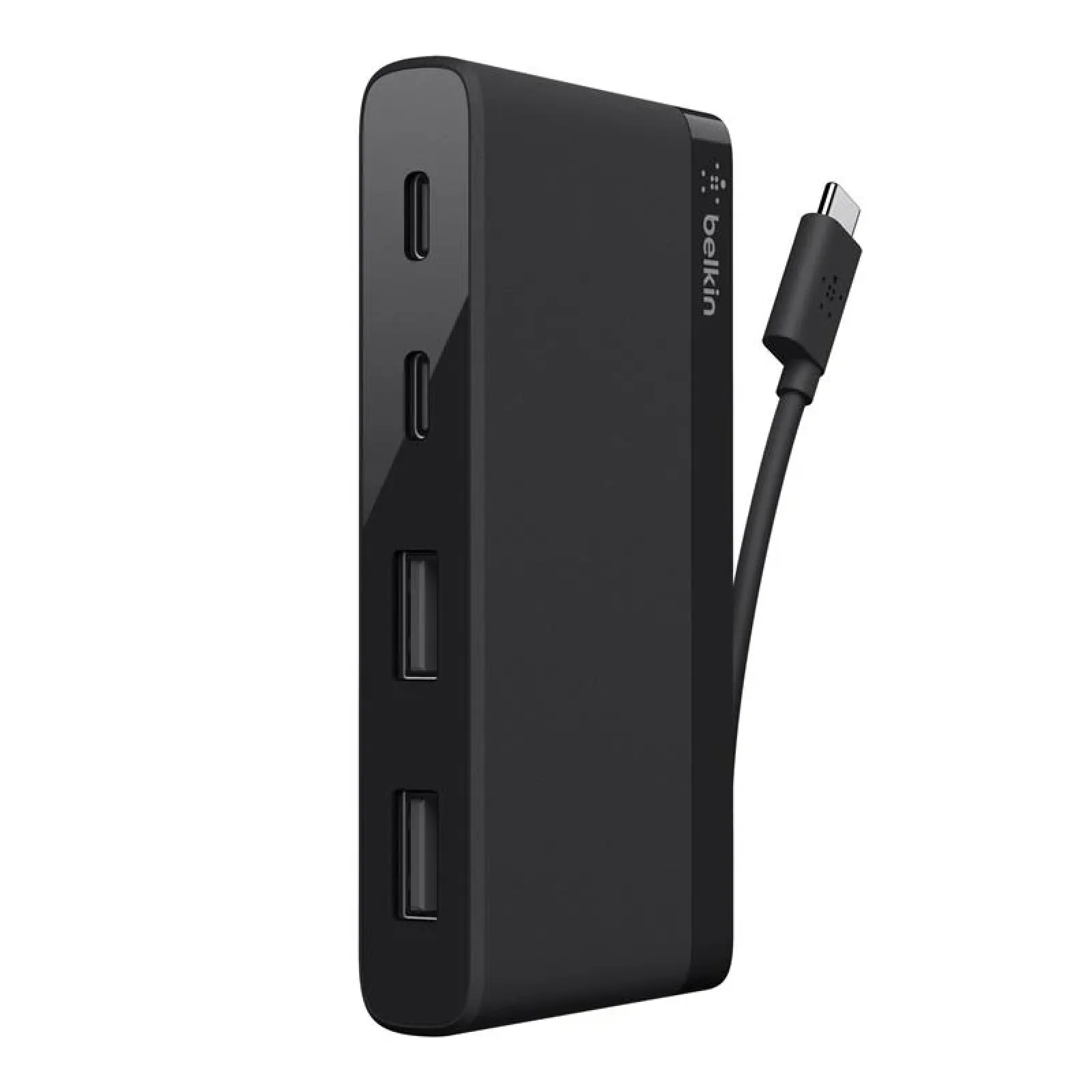 Хаб Belkin USB-C > 2xUSB-C/2xUSB-A, Travel, чорний, F4U090btBLK UA