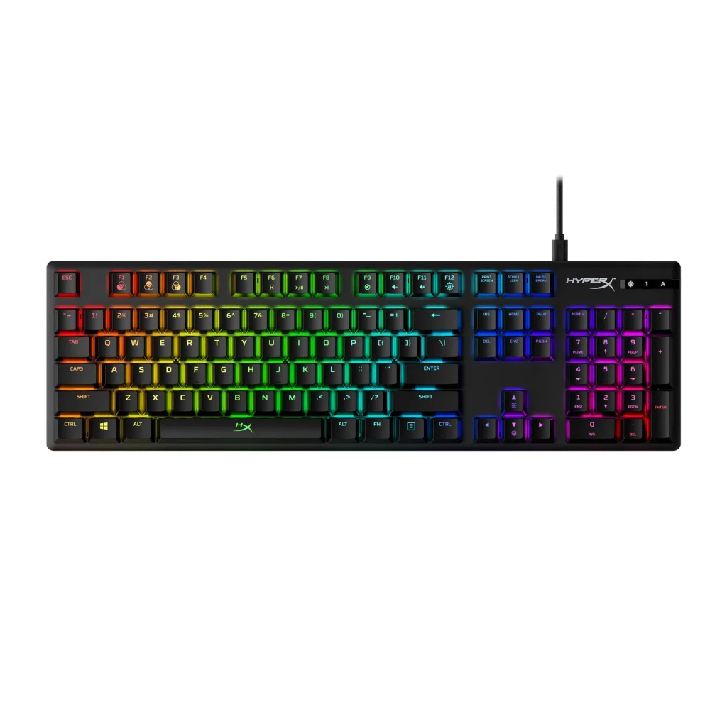 Клавиатура HyperX Alloy Origins Red USB RGB PBT ENG/RU, Black, 639N3AA UA