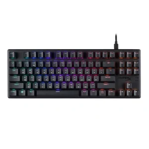 Клавіатура механічна HyperX Alloy Origins Core PBT 87key, Red, USB-A, EN/UK, RGB, чорний, 639N7AA UA