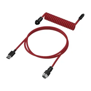 Кабель HyperX USB-A - USB-C спіральний, 1.37м Red/Black, 6J677AA UA