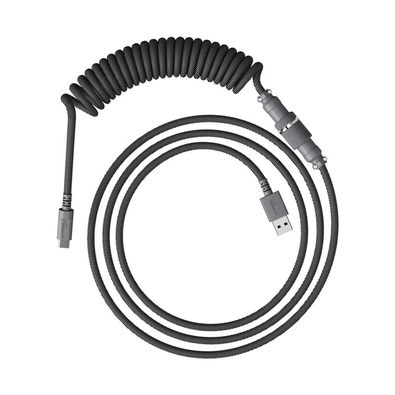 Кабель HyperX USB-A - USB-C спіральний, 1.37м Grey, 6J678AA UA