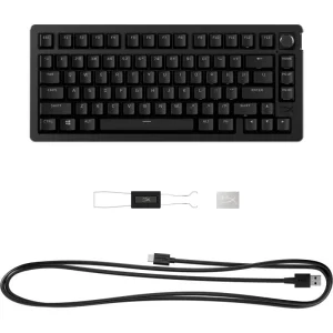 Клавіатура механічна HyperX Alloy Rise 75key, Red, USB-A, EN/UA, RGB, чорний, 7G7A4AA UA