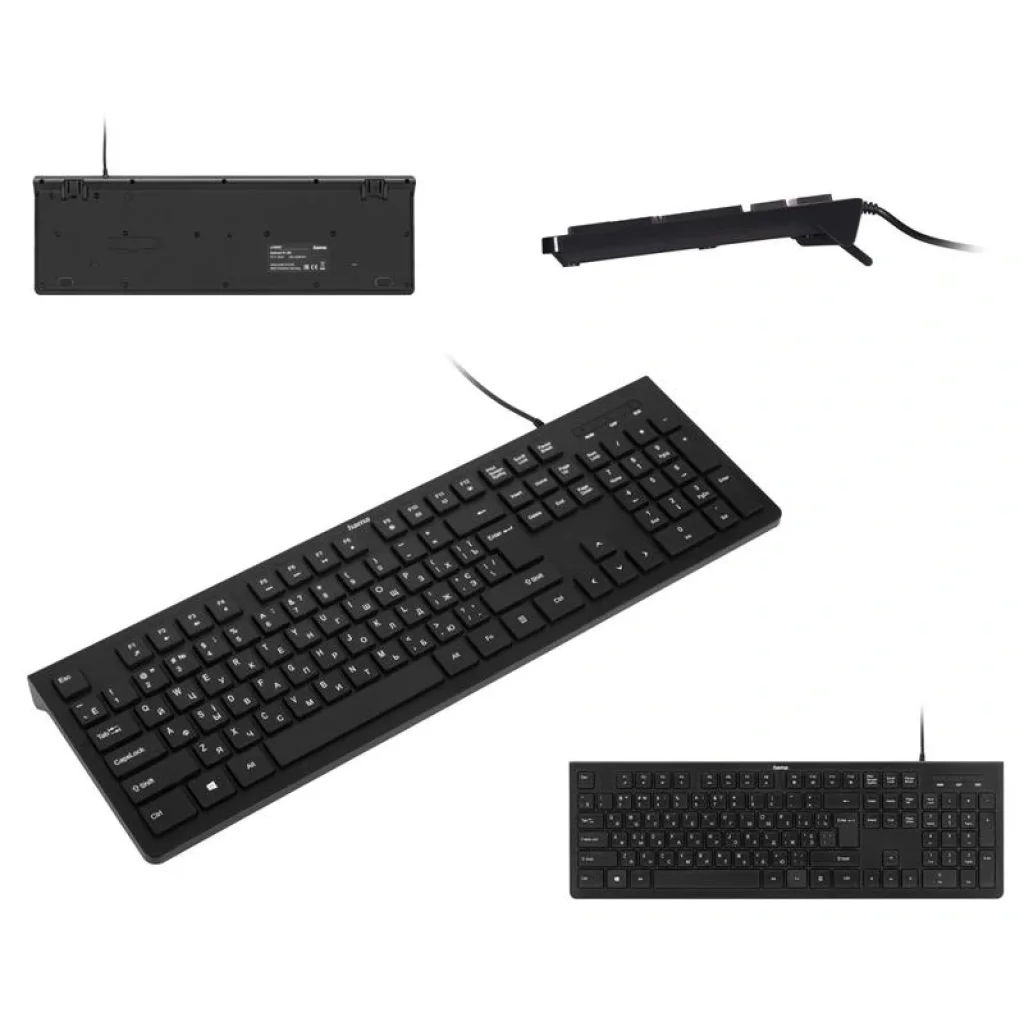 Клавиатура Hama KC-200 105key, USB-A, EN/UKR, чорний, 89182681 UA