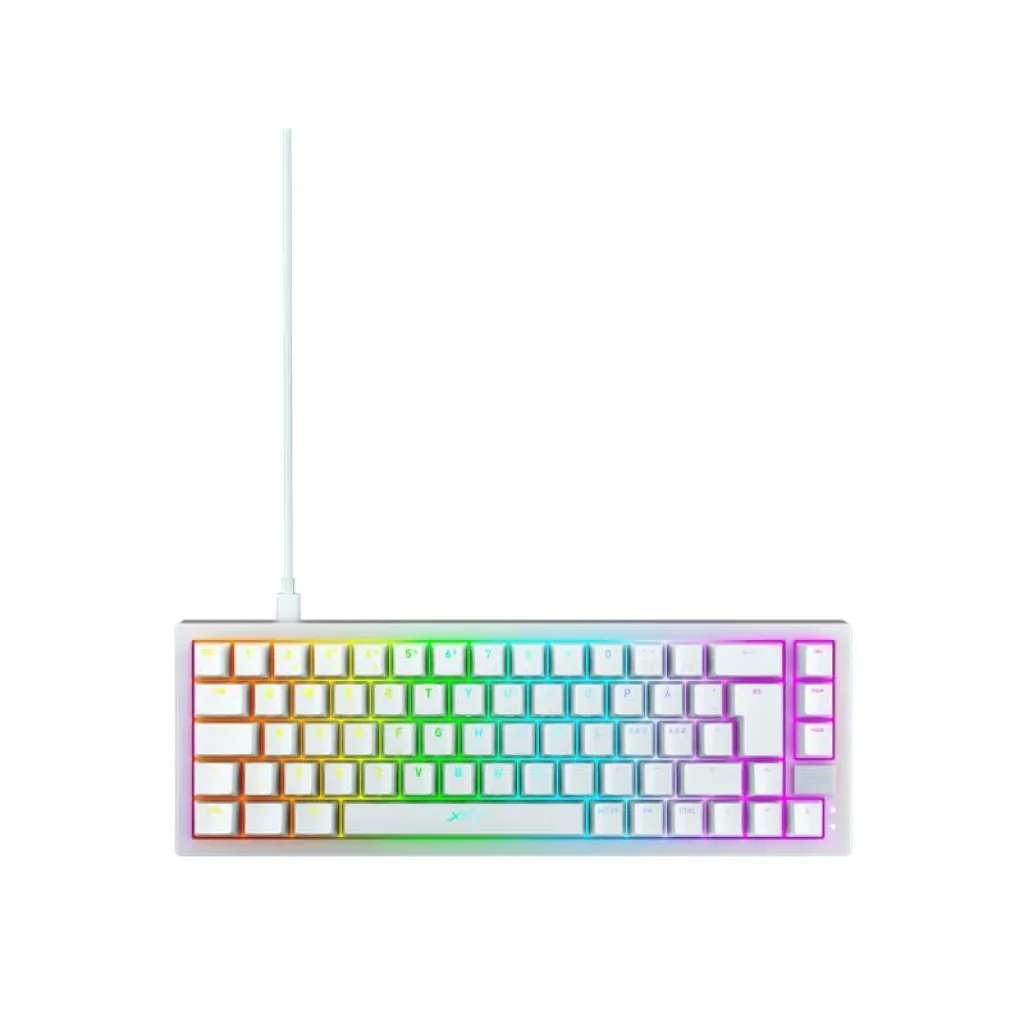 Клавиатура Xtrfy K5 68 keys Kailh Red Hot-swap RGB White, K5-RGB-CPT-TPWHITE-R-UKR UA