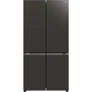Холодильник с нижн. мороз. HITACHI R-WB720VUC0GMG, 184х72х90см, 4 дв., Х- 372л, М- 196л, A+, NF, Инвертор, Вакуум,Серый (стекло) UA