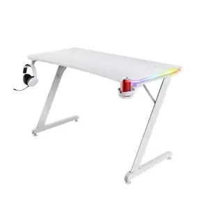Стіл Trust GXT 709W LUMINUS, (120х74см), RGB, білий (25328_TRUST) UA