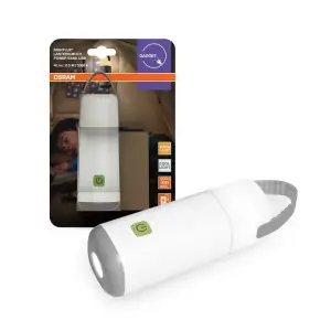 Світильник з акумулятором OSRAM NIGHTLUX LANTERN POWERBANK 0.5 Вт 3000/4000K 25Лм 1000мА•год ліхтарик зарядка USB-A > microUSB білий (4099854530913) UA