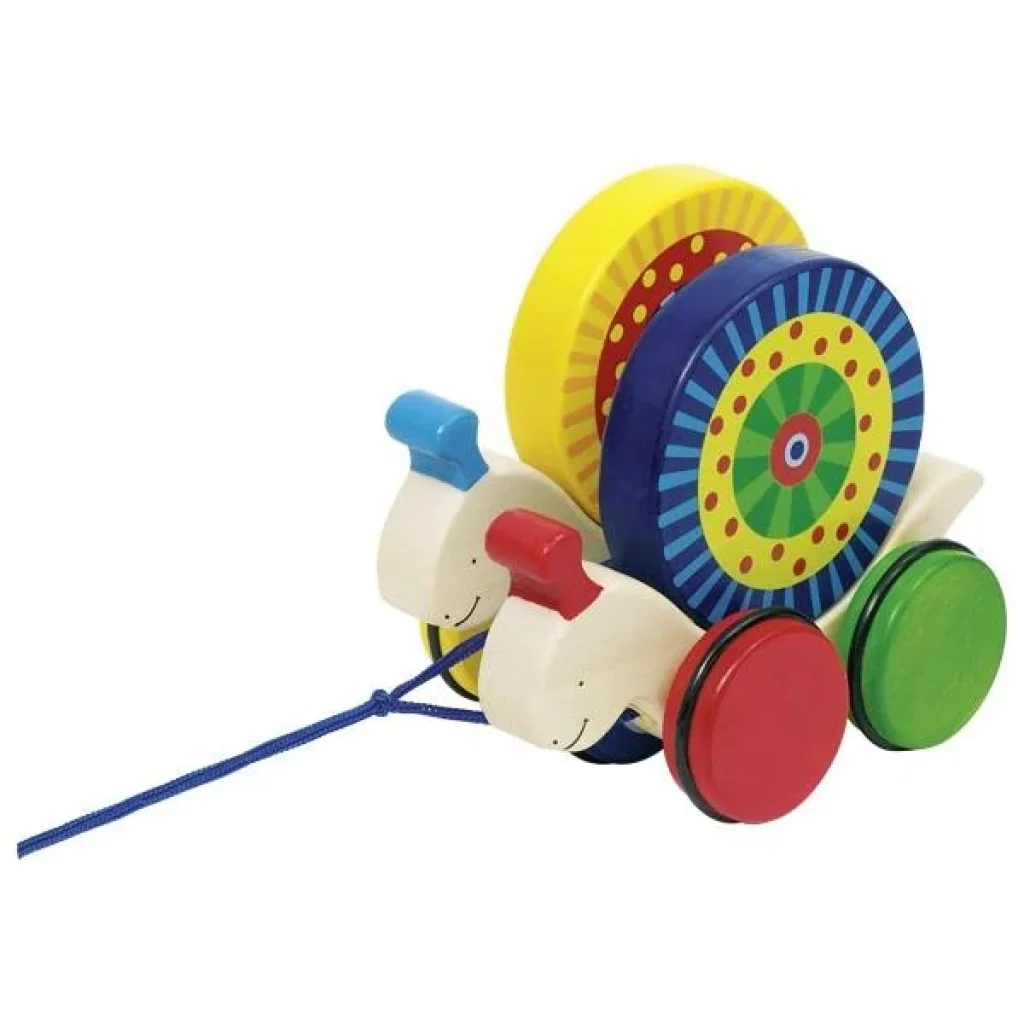 Деревянная каталка goki Двигающиеся улитки 54970G UA