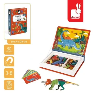 Магнітна книга Janod Динозаври 50ел, J02590 UA