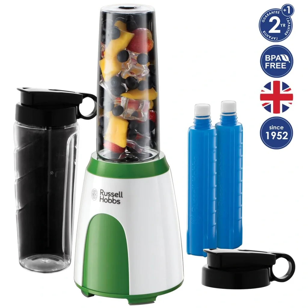 Фитнес-блендер Russell Hobbs 25160-56 Explore Mix & Go Cool, 300 Вт, Белый, Зеленый UA