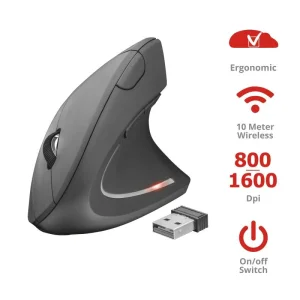Миша Trust Verto Ergonomic, WL, чорний, 22879_TRUST UA