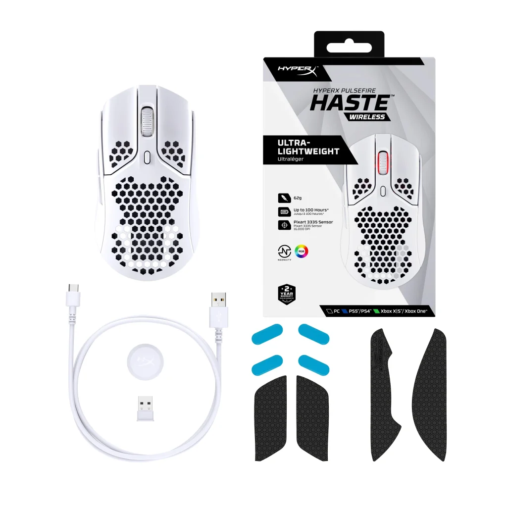 Мишь HyperX Pulsefire Haste WL, White, 4P5D8AA UA