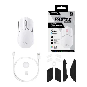 Миша HyperX Pulsefire Haste 2 WL, White, 6N0A9AA UA