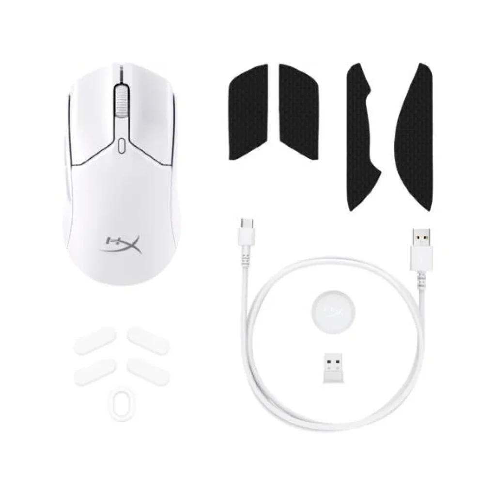 Миша HyperX Pulsefire Haste 2 mini, RGB, USB-A/WL/BT, білий, 7D389AA UA