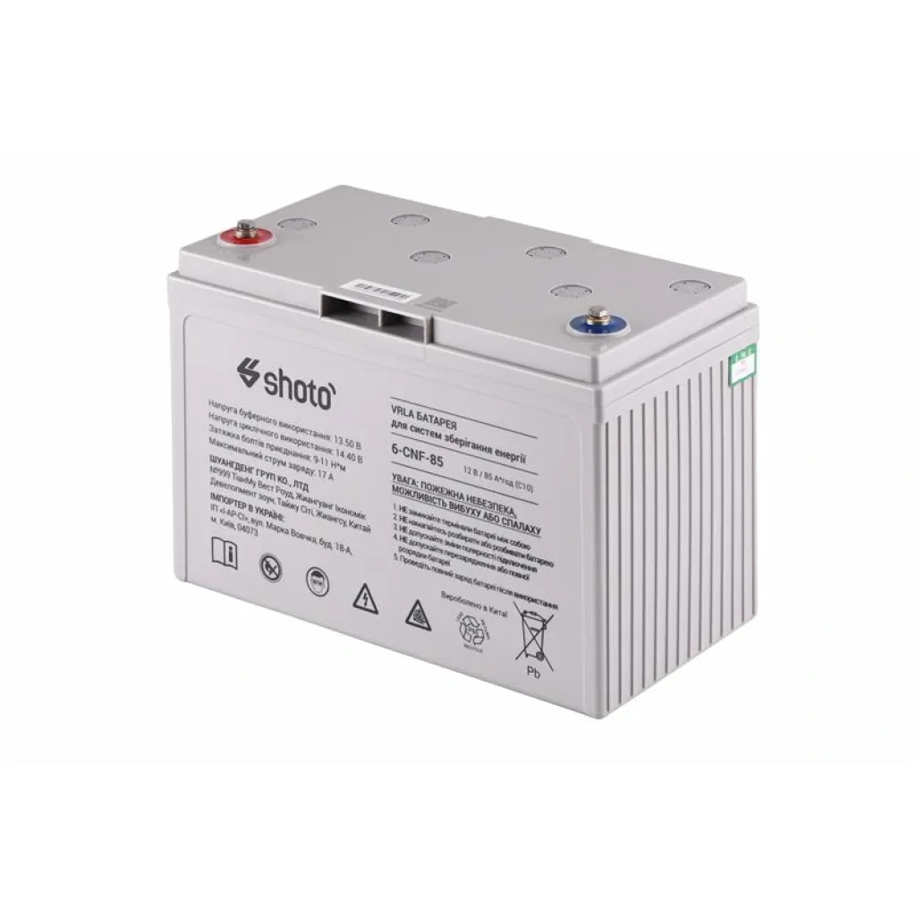 Акумуляторна батарея SHOTO 6CNF, 12В, 85А•год, GEL-CARBON, 6CNF-85 UA