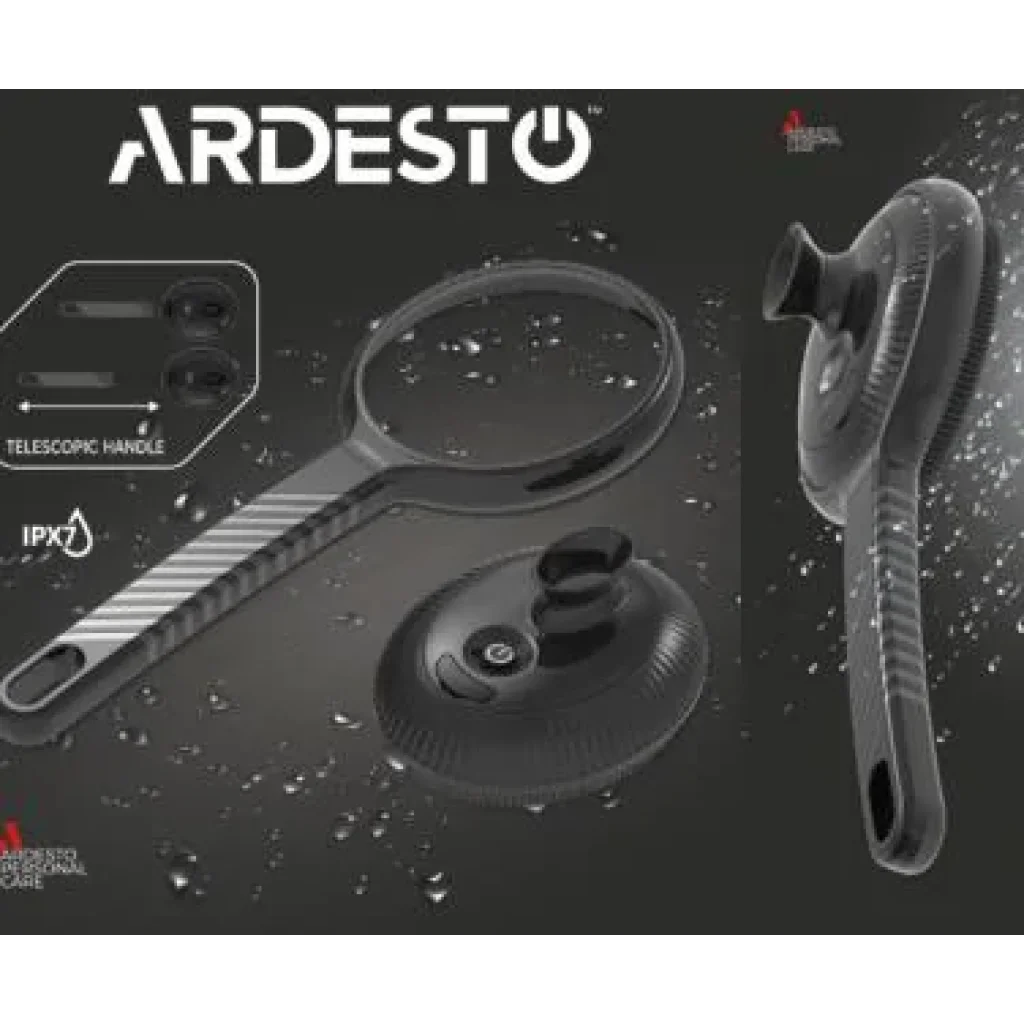 Електрична щітка-масажер ARDESTO для обличчя та тіла, акумулятор, USB Type-C , 4 режими, чорний, EMB-1B UA