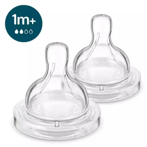 Соска Avent Anti-Colic 1міс+, силіконова, повільний потік, 2шт (SCY762/02) UA