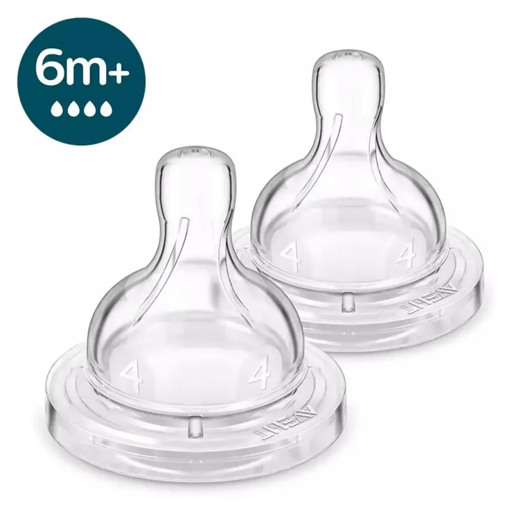 Соска Avent Anti-Colic 6міс+, силіконова, швидкий потік, 2шт (SCY764/02) UA