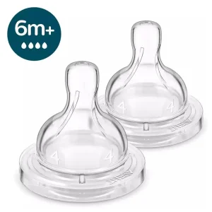 Соска Avent Anti-Colic 6міс+, силіконова, швидкий потік, 2шт (SCY764/02) UA