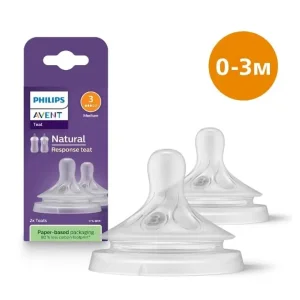Соска Avent Natural 1міс+, Природний Потік, 2 шт Повільний Потік (SCY963/02) UA