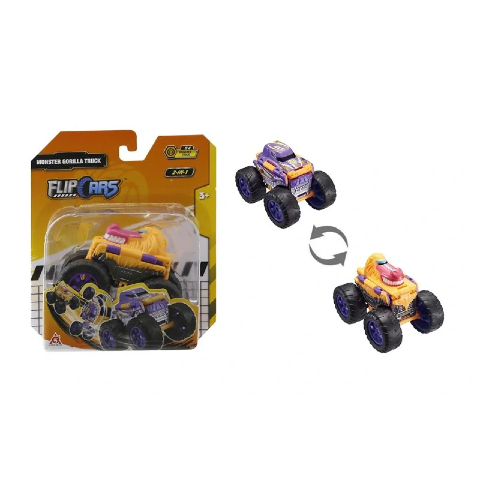 Машинка-трансформер Flip Cars 2 в 1 Монстр-трак Горилла, EU463875A-04 UA