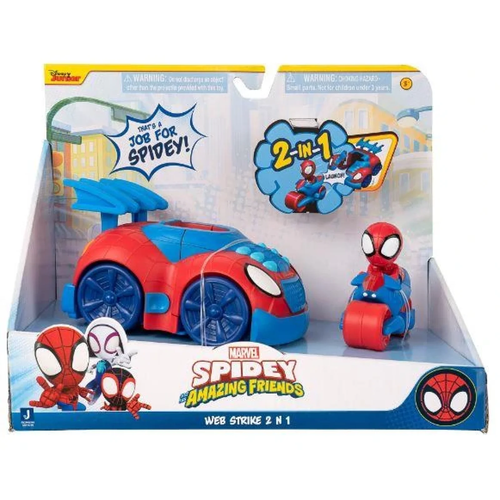 Ігровий набір Spidey Feature Vehicle 2 in 1 Ударна машина-невидимка Спайді (Spidey), SNF0019 UA
