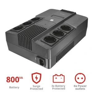 Джерело безперебійного живлення Trust Maxxon 800VA UPS with 6 standard wall power outlets BLACK, 23326_TRUST UA