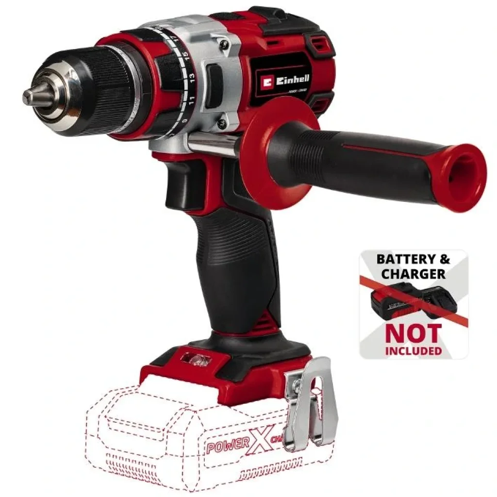 Шурупокрут-дриль акумуляторний Einhell TP-CD 18/80 Li BL - Solo, PXC, 18В, безщіткова, 80Нм, 0-500/0-1800об/хв, 1.4кг, без АКБ та ЗП, 4514300 UA